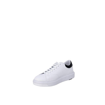 Armani Exchange Black And White Leather Sneaker