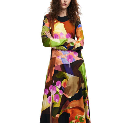 Desigual Gold Viscose Dress