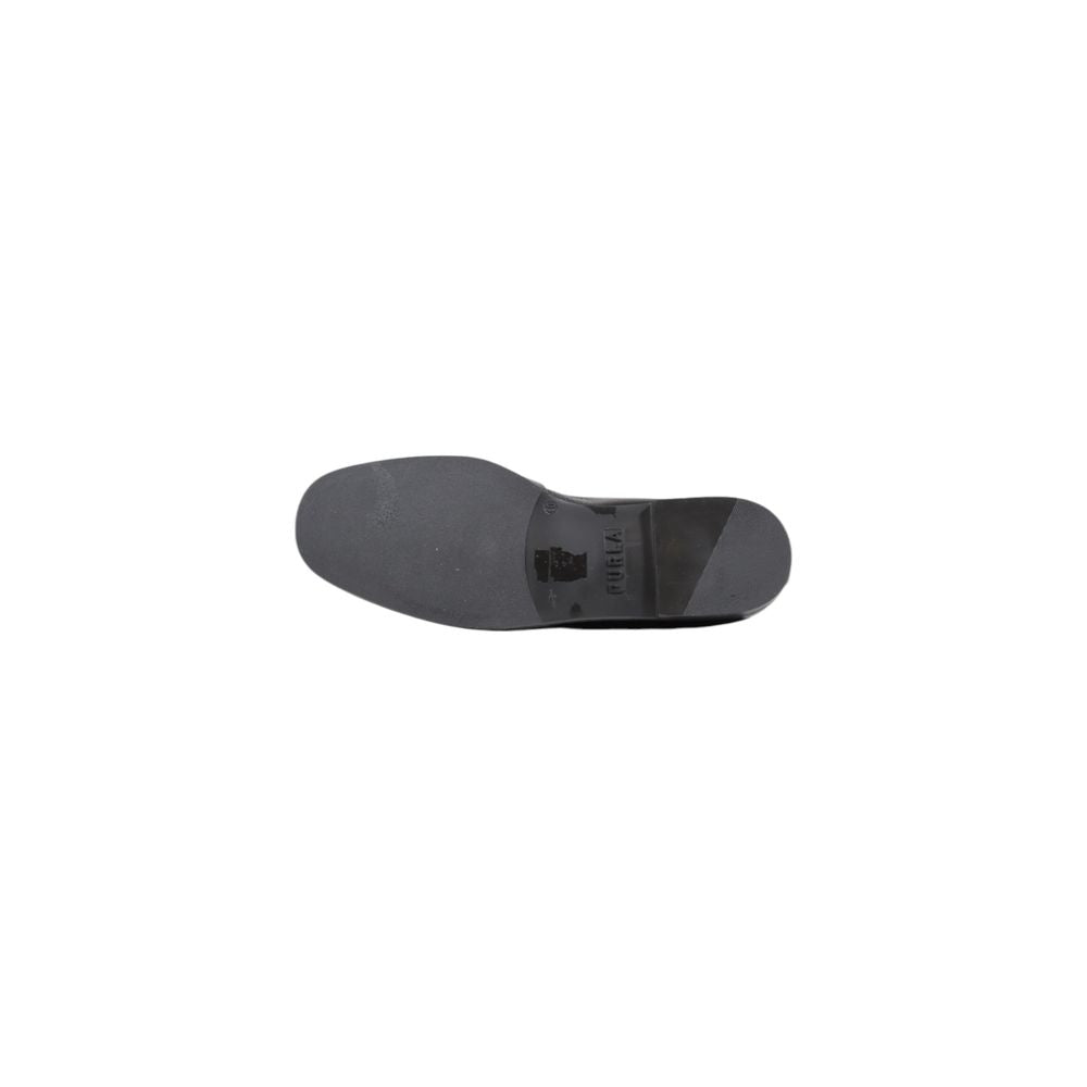 Furla Black Leather Flat Shoe