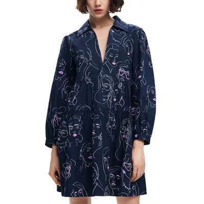 Desigual Blue Cotton Dress