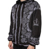 Dolce & Gabbana Black Bandana Hooded Full Zip Bomber Jacket