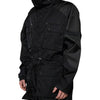 Dolce & Gabbana Black Nylon Winter Men Parka Coat Jacket