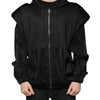 Dolce & Gabbana Black Viscose Full Zip Hooded Bomber Jacket