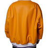 Dolce & Gabbana Orange White Full Zip Jersey Bomber Jacket