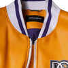 Dolce & Gabbana Orange White Full Zip Jersey Bomber Jacket