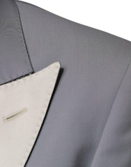 Gray Wool 3 Piece Slim Fit Formal Suit