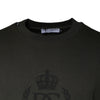 Dolce & Gabbana Army Green Crown Cotton Sweatshirt Sweater