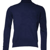 Dolce & Gabbana Blue Wool Knit Turtleneck Pullover Sweater