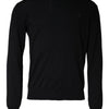 Dolce & Gabbana Black Wool Knit Crew Neck Pullover Sweater