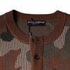 Dolce & Gabbana Multicolor Camouflage Men Pullover Sweater