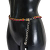 Dolce & Gabbana Elegant Multicolor Crystal-Embellished Belt