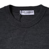 Dolce & Gabbana Dark Gray Wool Crew Neck Pullover Sweater