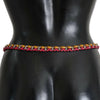 Dolce & Gabbana Elegant Multicolor Crystal-Embellished Belt