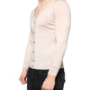 Dolce & Gabbana Beige Cashmere Button Down Cardigan Sweater