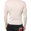 Dolce & Gabbana Beige Cashmere Button Down Cardigan Sweater