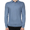 Dolce & Gabbana Sky Blue Silk Collared Men Pullover Sweater