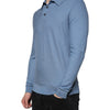 Dolce & Gabbana Sky Blue Silk Collared Men Pullover Sweater