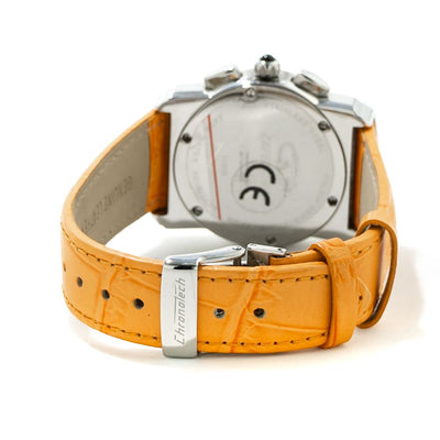 Chronotech Orange Leather Watch