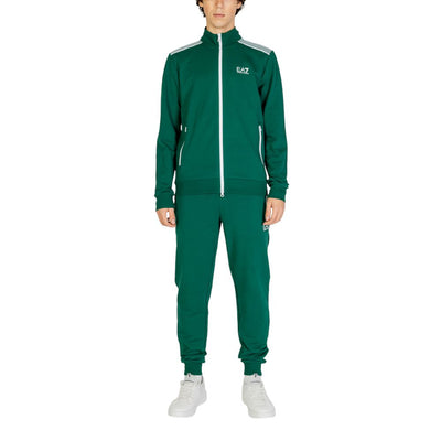 EA7 Emporio Armani Green Cotton Sweatsuit