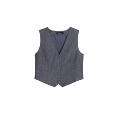 Gray Polyester Vest