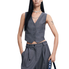 Gray Polyester Vest