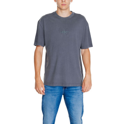 Calvin Klein Jeans Black Cotton Rigenerato T-Shirt