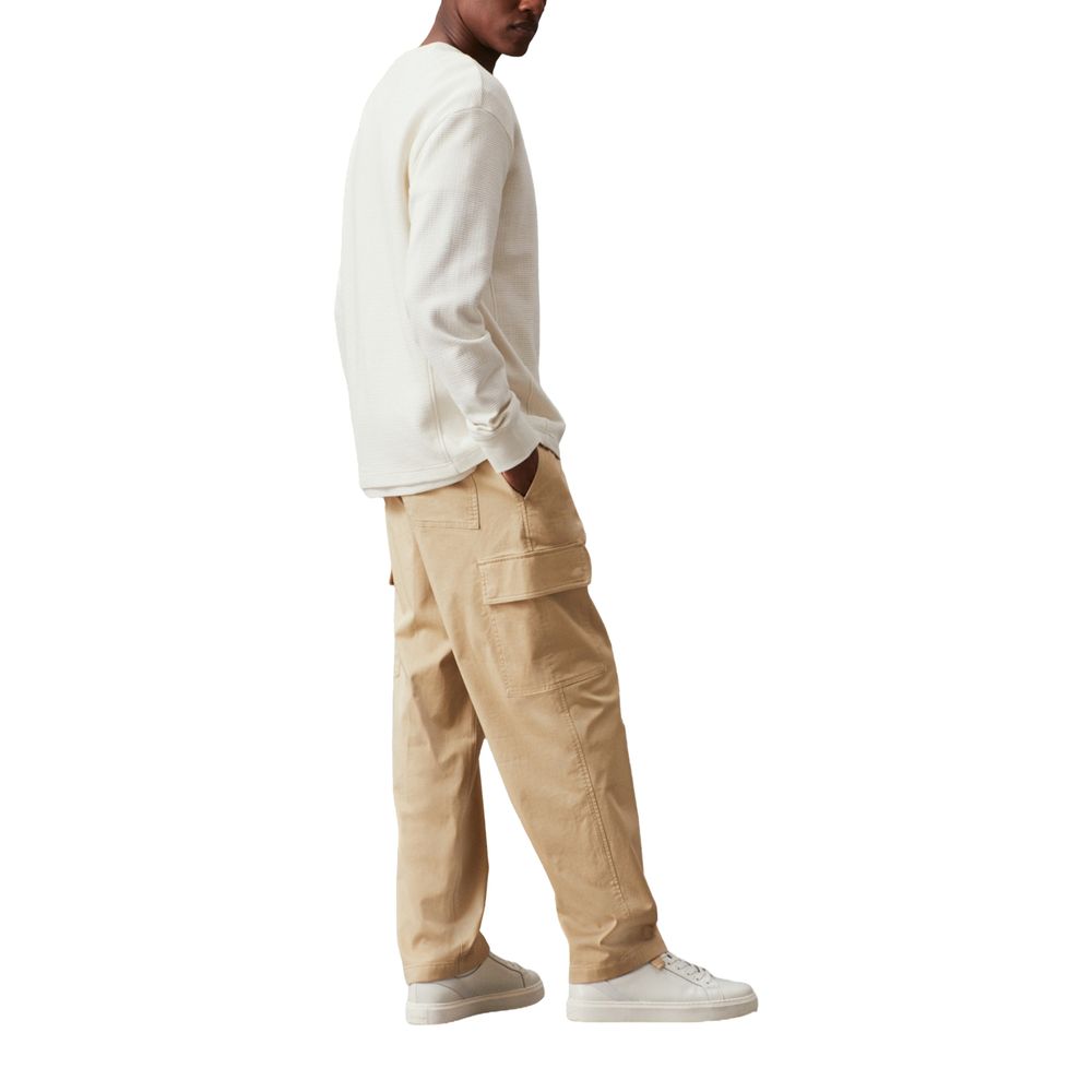 Calvin Klein Jeans Beige Cotton Rigenerato Jeans & Pant