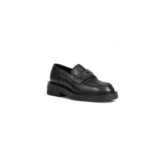 Tommy Hilfiger Black Leather Flat Shoe