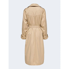 Beige Polyester Jackets & Coat