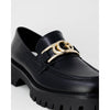 Guess Black Leather Flat Shoe