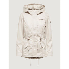 Beige Polyester Jackets & Coat