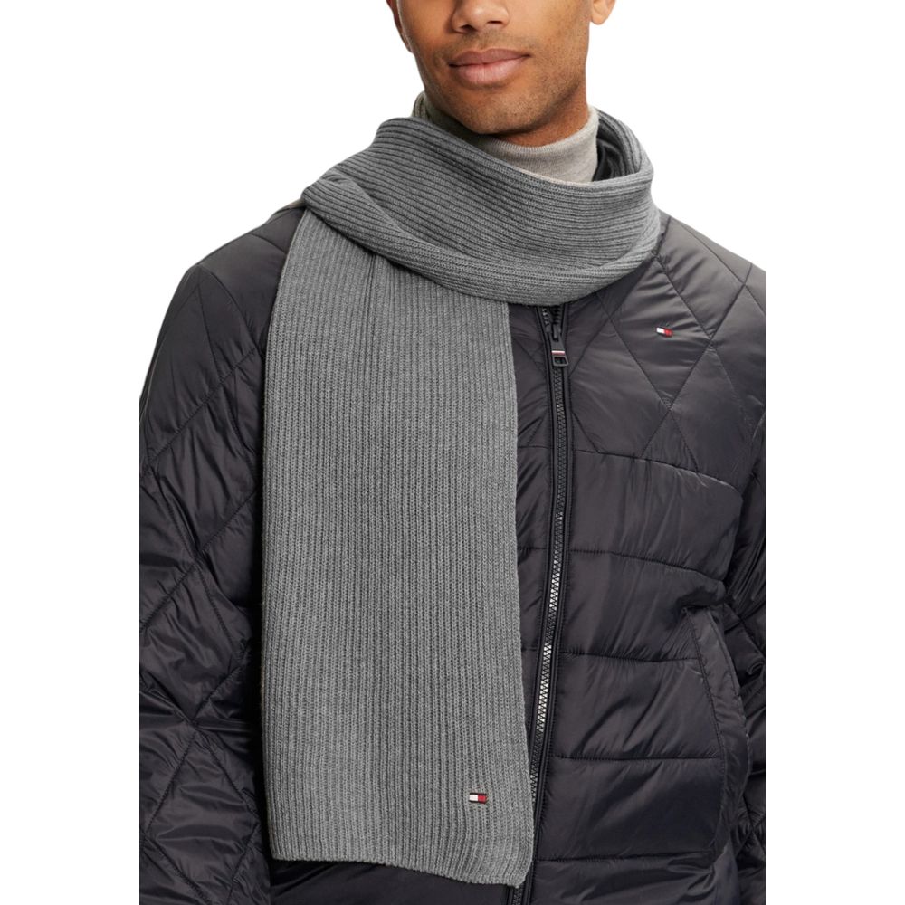 Tommy Hilfiger Gray Organic Cotton Scarf