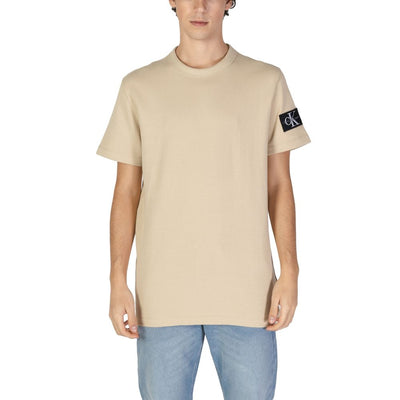 Calvin Klein Jeans Beige Cotton T-Shirt