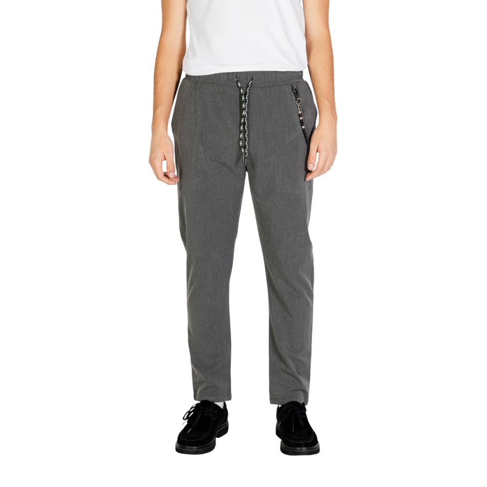 Gray Polyester Jeans & Pant