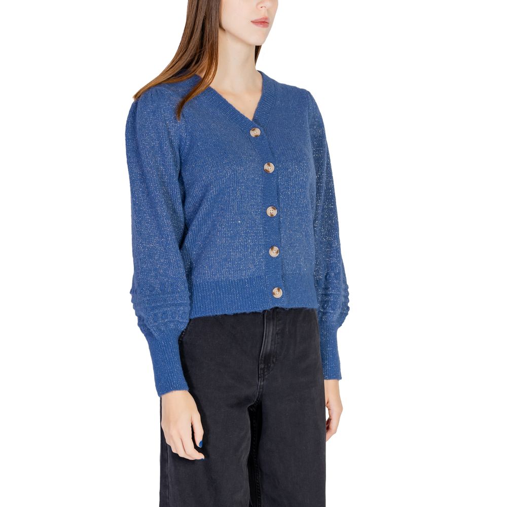 Vila Clothes Blue Polyester Cardigan