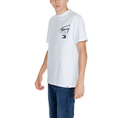 Tommy Hilfiger Jeans White Cotton Rigenerato T-Shirt