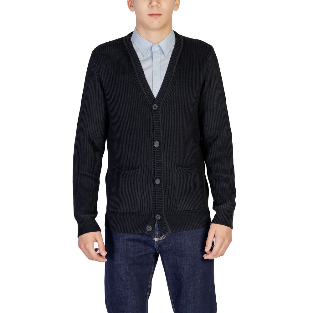 Black Polyester Cardigan