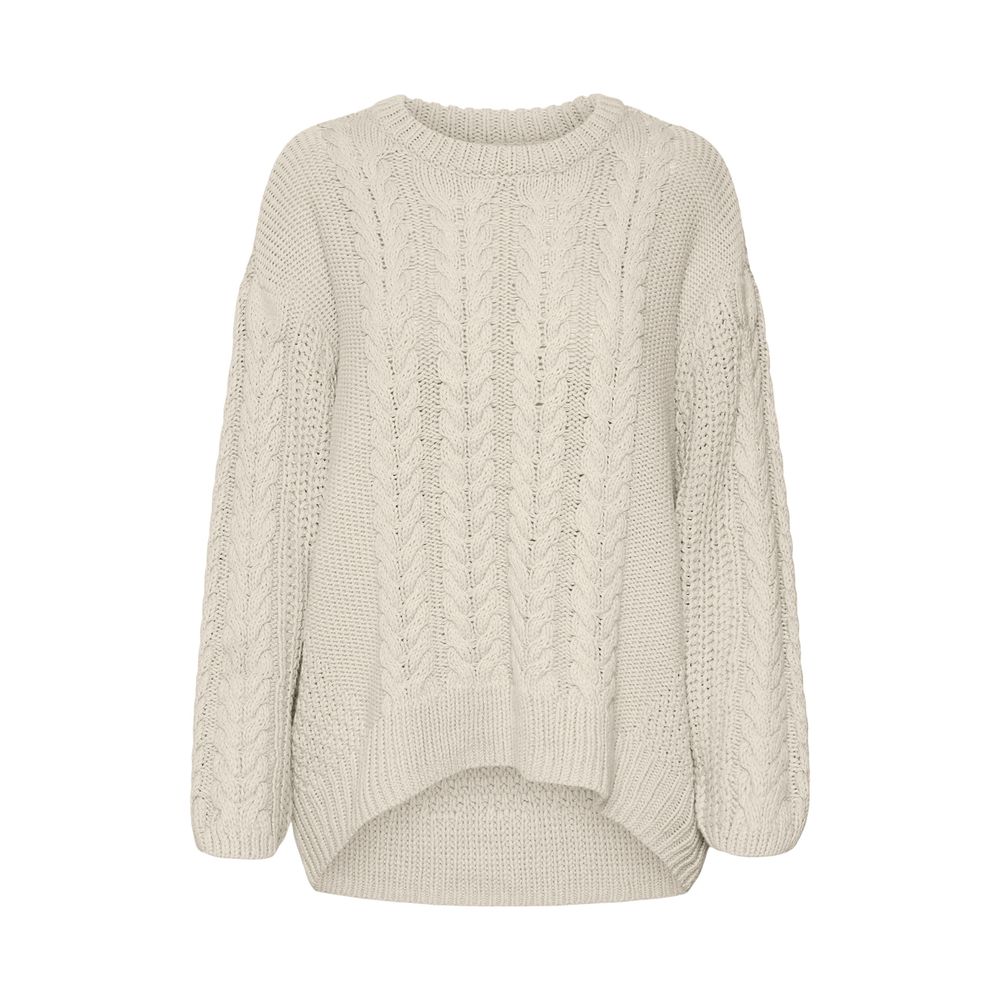 Beige Cotton Sweater