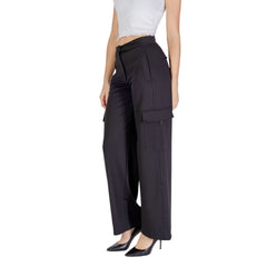 Black Polyester Jeans & Pant