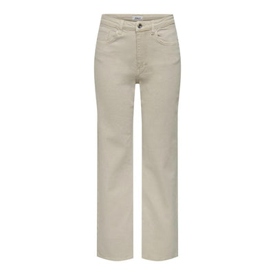 Only Beige Cotton Jeans & Pant