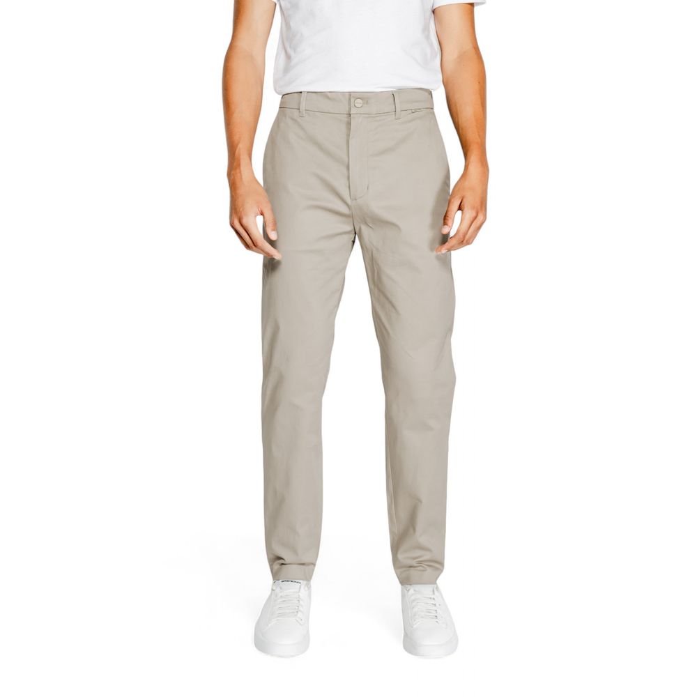 Beige Cotton Rigenerato Jeans & Pant