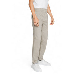 Beige Cotton Rigenerato Jeans & Pant