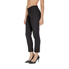 Black Polyester Jeans & Pant