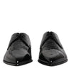 Dolce & Gabbana Black Exotic Leather Mens Derby Formal Shoes