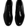 Dolce & Gabbana Black Patent Leather Derby Formal Dress Shoes