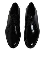 Black Patent Leather Derby Formal Dress Shoes