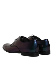 Peacock Patent Leather Derby Men Dress Shoes