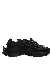 Dolce & Gabbana Black Low Top Space Lace Up Sneakers Shoes