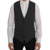 Dolce & Gabbana Elegant Striped Gray Waistcoat Vest