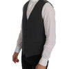 Dolce & Gabbana Elegant Striped Gray Waistcoat Vest